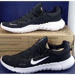 NEW Mens Nike Free Run 5.0 Next Nature Black White Smoke Grey RN SZ 9 CZ1884-001